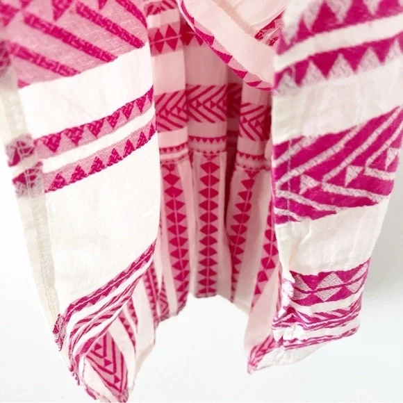 Sofia Hansel Boho Embroidered Geometrid Mini Dress in Hot Pink - Picture 5 of 8